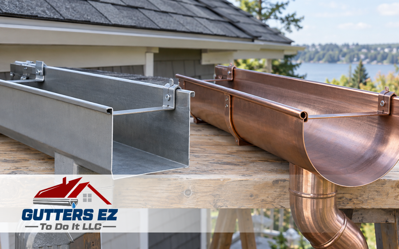 Box gutter and half round gutter profiles compared for residential drainage systems